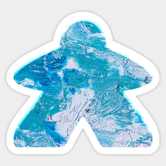 Painting Meeple Sticker by SkyBoardGamingStore